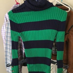 Crown & Ivy Long Button Sleeve Turtleneck Sweater